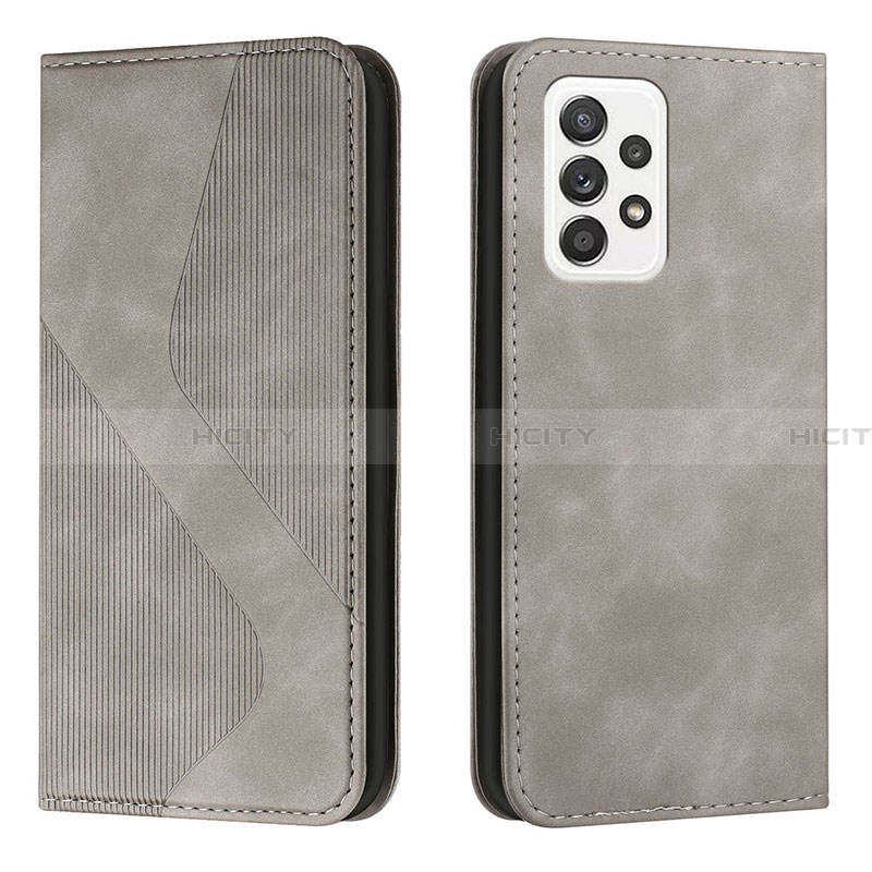 Custodia Portafoglio In Pelle Cover con Supporto H03X per Samsung Galaxy A33 5G Grigio