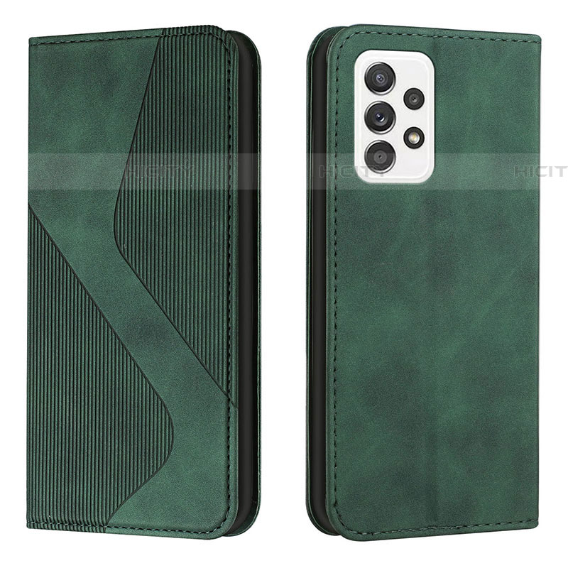 Custodia Portafoglio In Pelle Cover con Supporto H03X per Samsung Galaxy A53 5G Verde