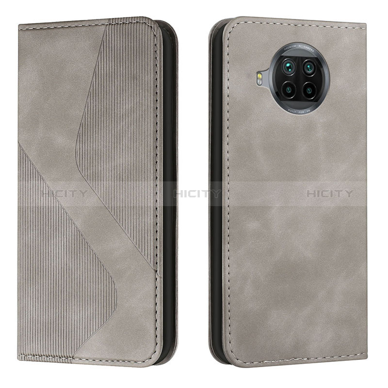 Custodia Portafoglio In Pelle Cover con Supporto H03X per Xiaomi Mi 10T Lite 5G Grigio