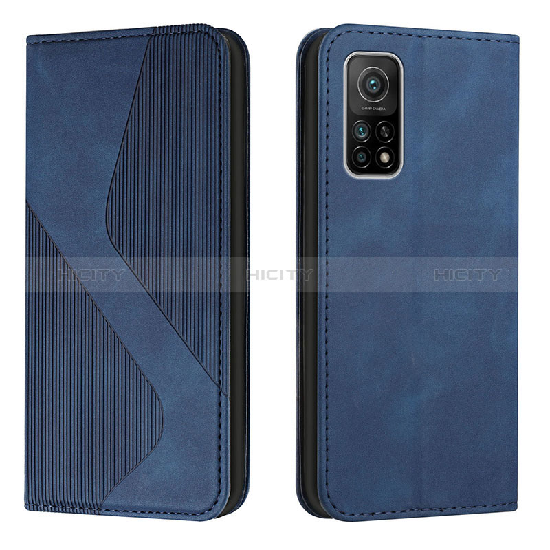 Custodia Portafoglio In Pelle Cover con Supporto H03X per Xiaomi Mi 10T Pro 5G Blu