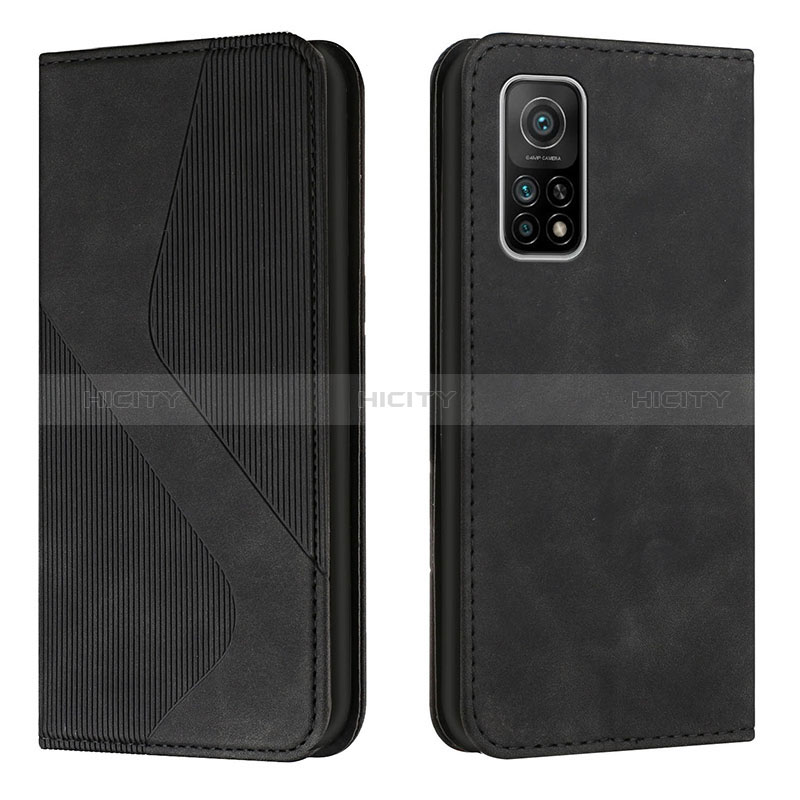 Custodia Portafoglio In Pelle Cover con Supporto H03X per Xiaomi Mi 10T Pro 5G Nero