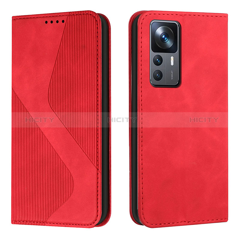 Custodia Portafoglio In Pelle Cover con Supporto H03X per Xiaomi Mi 12T 5G Rosso