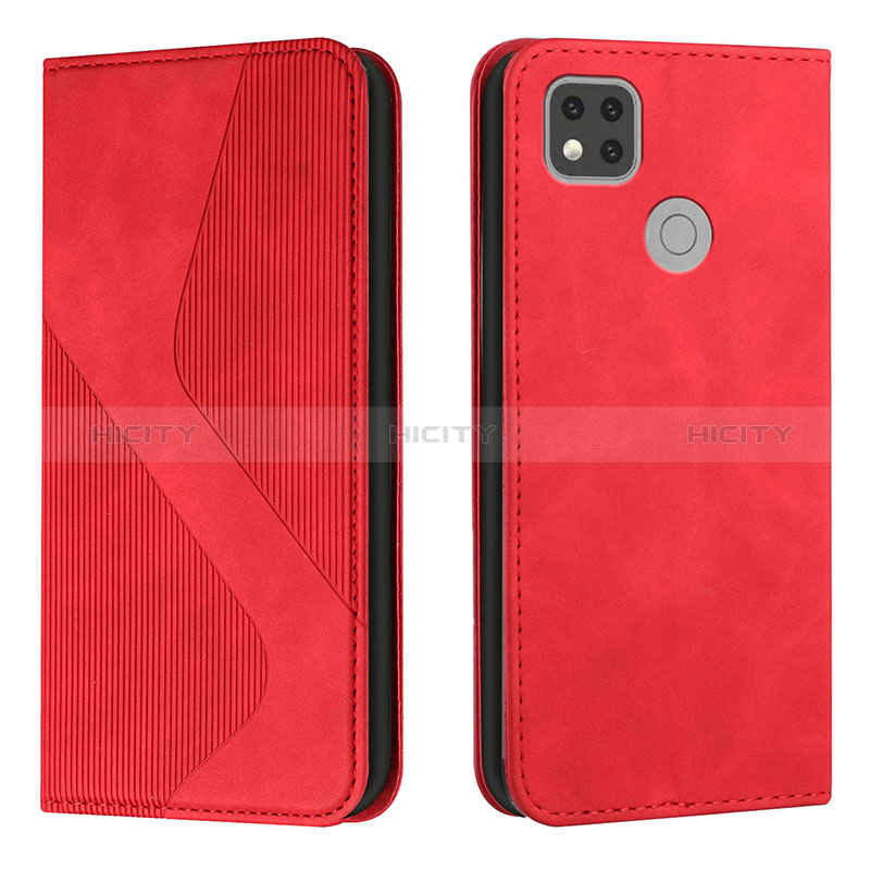 Custodia Portafoglio In Pelle Cover con Supporto H03X per Xiaomi POCO C3 Rosso