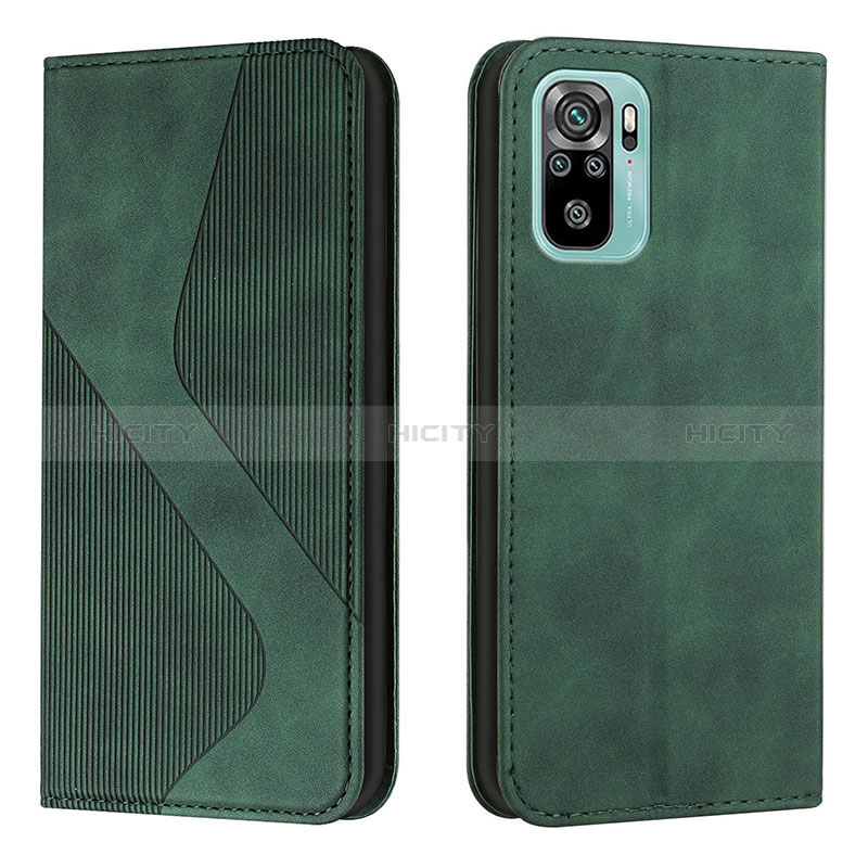 Custodia Portafoglio In Pelle Cover con Supporto H03X per Xiaomi Redmi Note 11 SE India 4G Verde