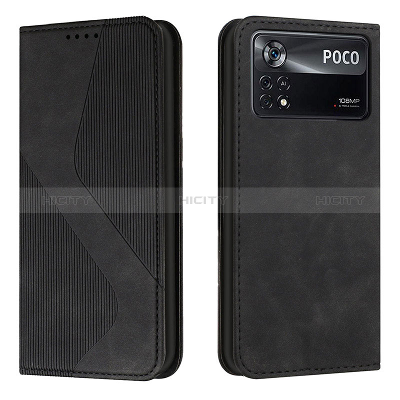 Custodia Portafoglio In Pelle Cover con Supporto H03X per Xiaomi Redmi Note 11E Pro 5G Nero