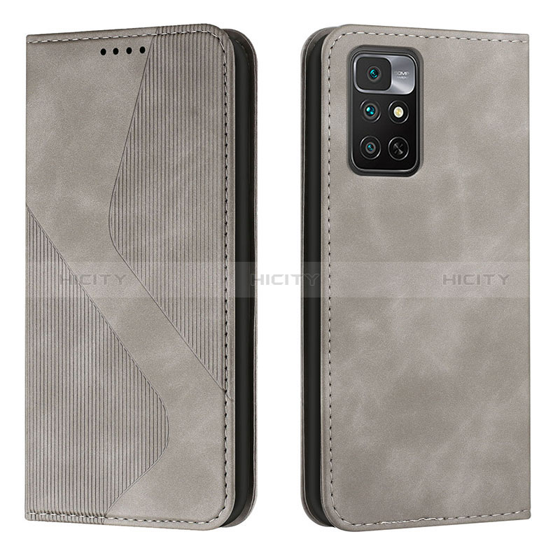 Custodia Portafoglio In Pelle Cover con Supporto H03X per Xiaomi Redmi Note 11S 4G Grigio