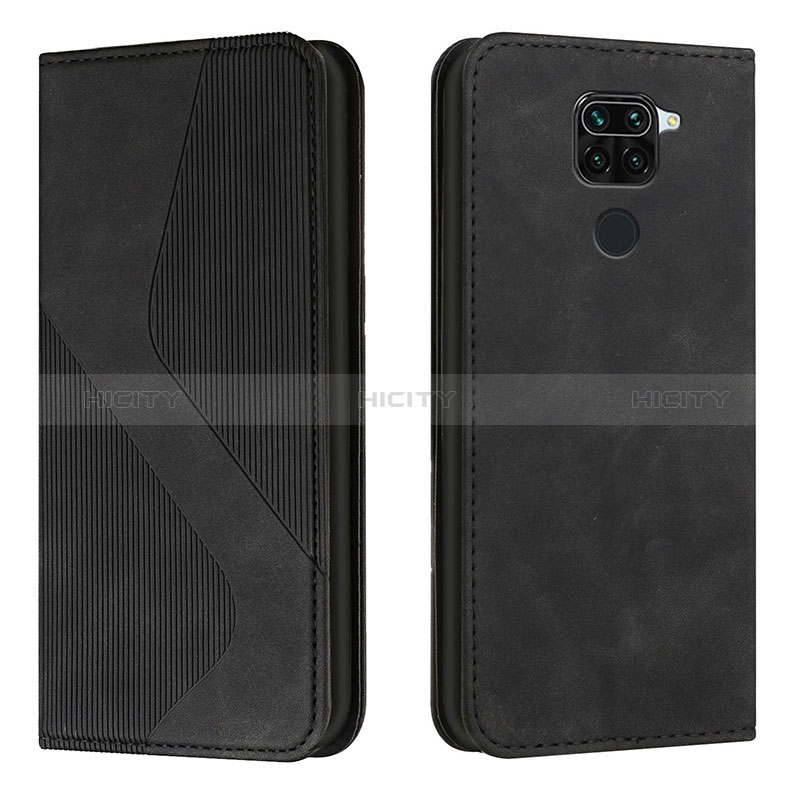 Custodia Portafoglio In Pelle Cover con Supporto H03X per Xiaomi Redmi Note 9 Nero