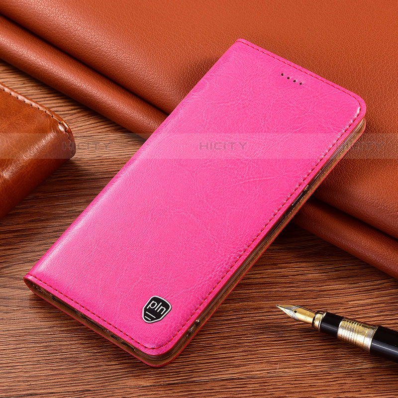 Custodia Portafoglio In Pelle Cover con Supporto H04P per Motorola Moto G Play (2023) Rosa Caldo