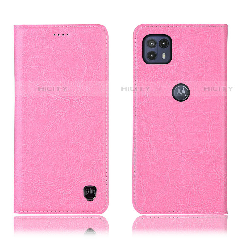 Custodia Portafoglio In Pelle Cover con Supporto H04P per Motorola Moto G50 5G Rosa