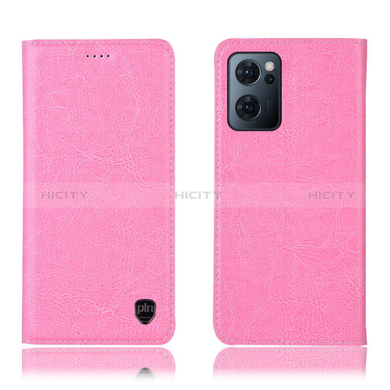 Custodia Portafoglio In Pelle Cover con Supporto H04P per OnePlus Nord CE 2 5G Rosa