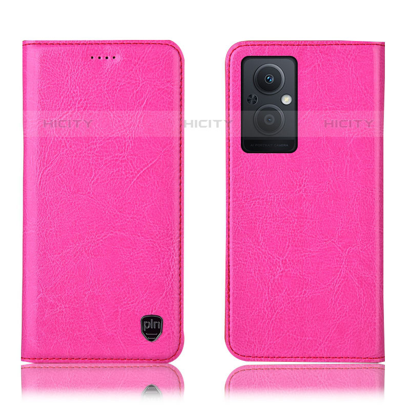 Custodia Portafoglio In Pelle Cover con Supporto H04P per OnePlus Nord N20 5G Rosa Caldo