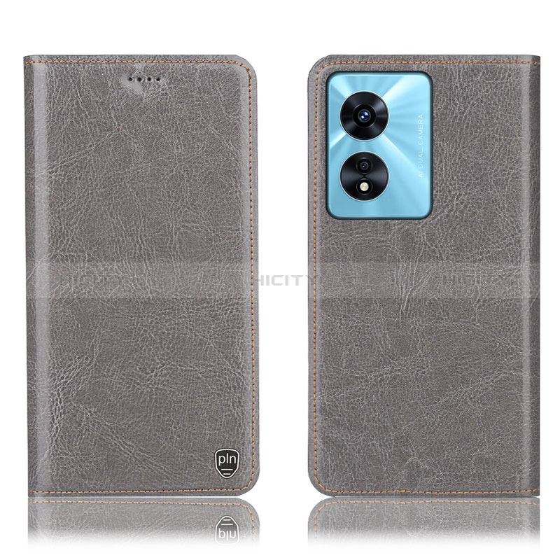 Custodia Portafoglio In Pelle Cover con Supporto H04P per Oppo A1 Pro 5G Grigio