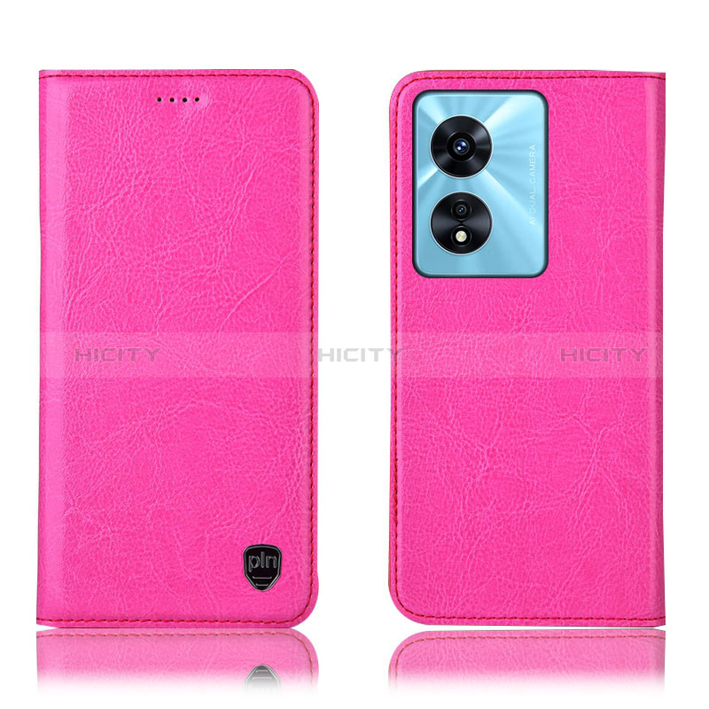 Custodia Portafoglio In Pelle Cover con Supporto H04P per Oppo A1 Pro 5G Rosa Caldo