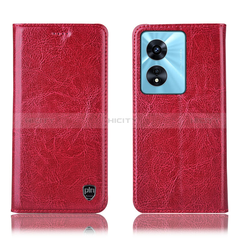 Custodia Portafoglio In Pelle Cover con Supporto H04P per Oppo A1 Pro 5G Rosso