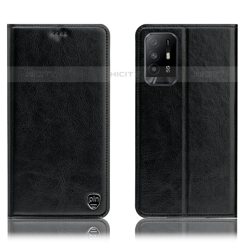 Custodia Portafoglio In Pelle Cover con Supporto H04P per Oppo A94 5G Nero