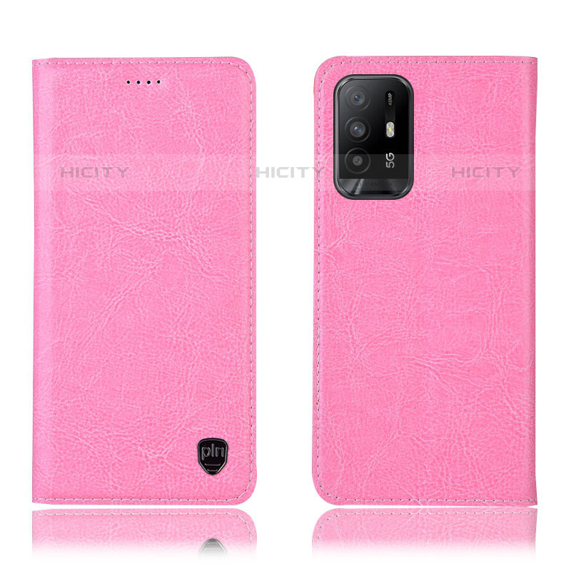 Custodia Portafoglio In Pelle Cover con Supporto H04P per Oppo A94 5G Rosa