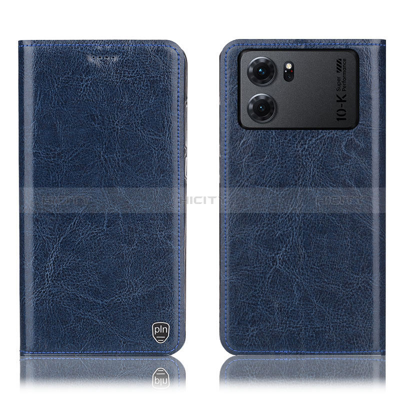 Custodia Portafoglio In Pelle Cover con Supporto H04P per Oppo K10 5G Blu