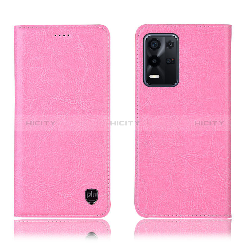 Custodia Portafoglio In Pelle Cover con Supporto H04P per Oppo K9X 5G Rosa