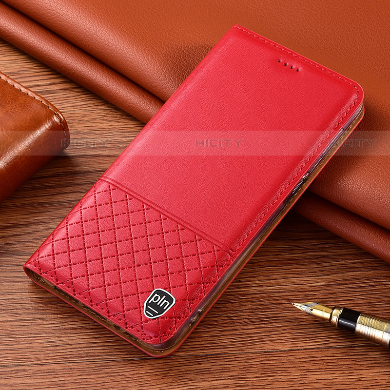 Custodia Portafoglio In Pelle Cover con Supporto H04P per Samsung Galaxy S21 FE 5G Rosso