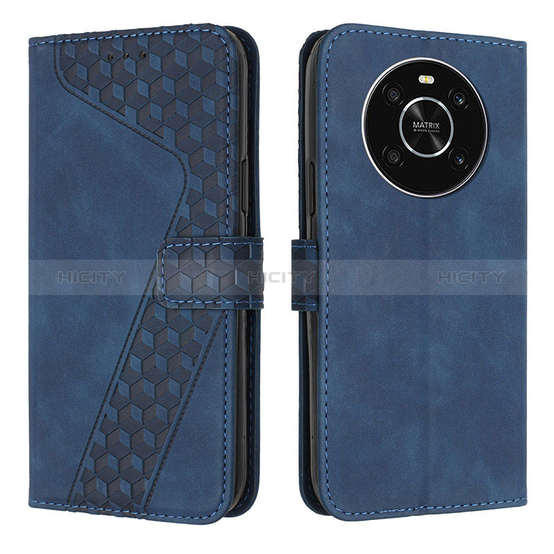 Custodia Portafoglio In Pelle Cover con Supporto H04X per Huawei Honor Magic4 Lite 4G Blu