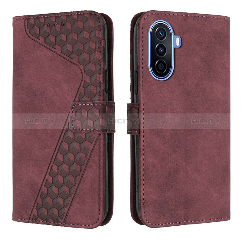 Custodia Portafoglio In Pelle Cover con Supporto H04X per Huawei Nova Y70 Plus