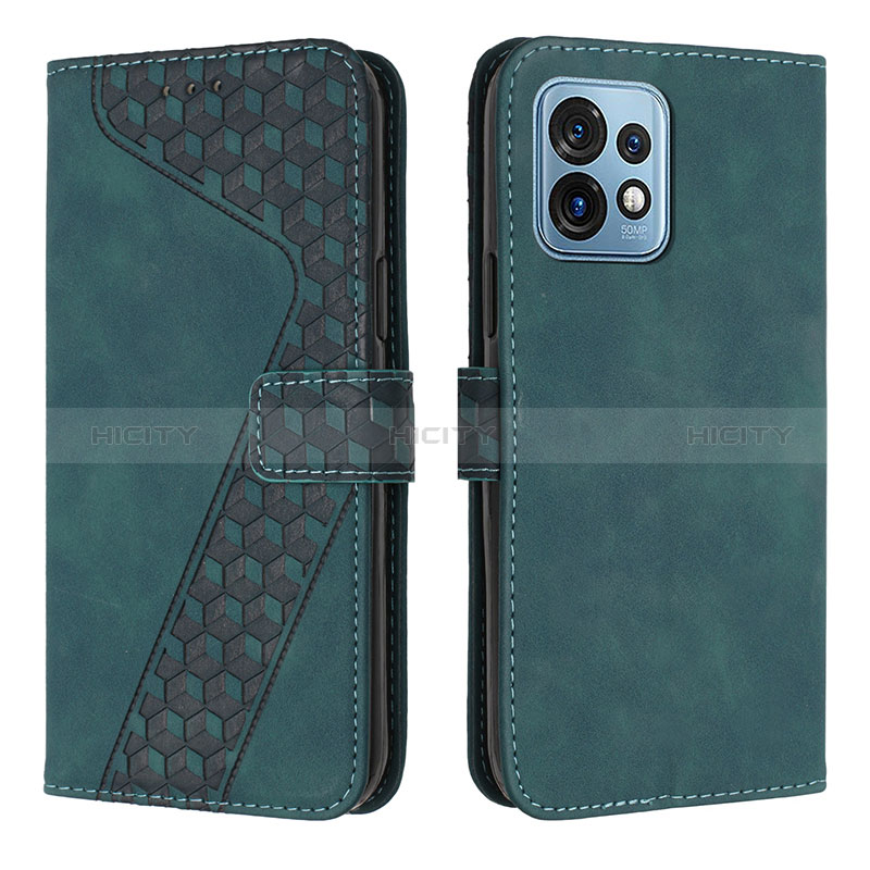 Custodia Portafoglio In Pelle Cover con Supporto H04X per Motorola Moto Edge Plus (2023) 5G Verde