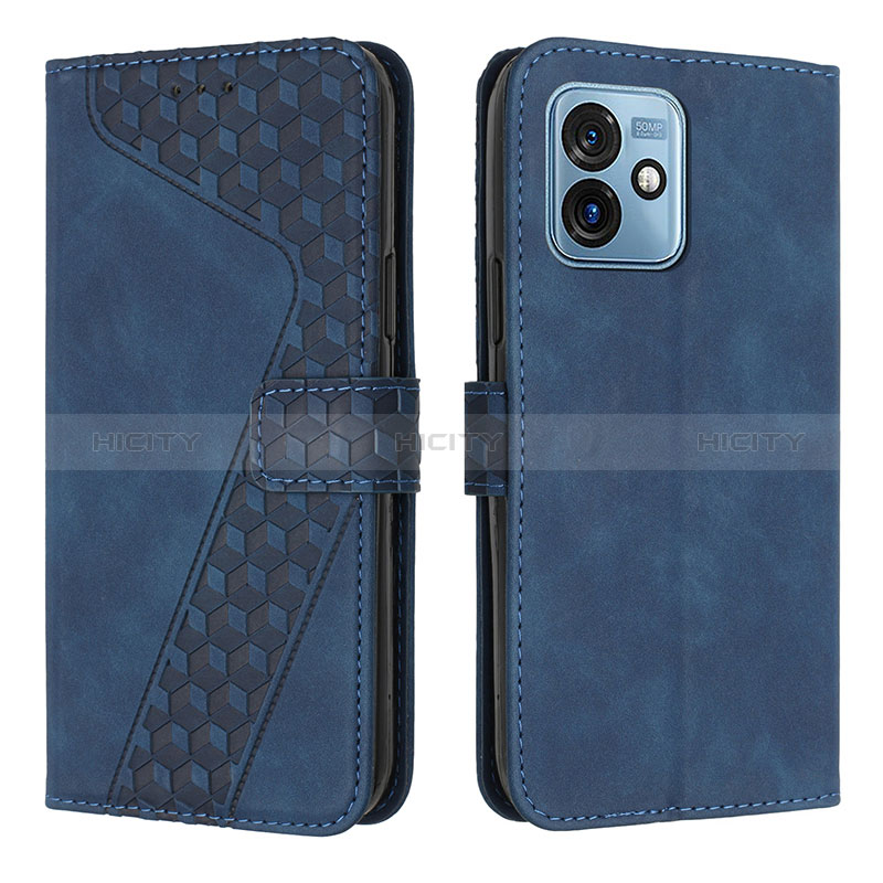 Custodia Portafoglio In Pelle Cover con Supporto H04X per Motorola Moto G 5G (2023) Blu