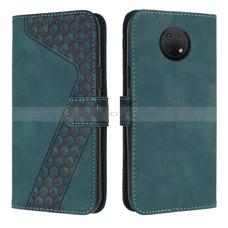 Custodia Portafoglio In Pelle Cover con Supporto H04X per Nokia G30 Verde