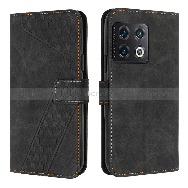 Custodia Portafoglio In Pelle Cover con Supporto H04X per OnePlus 10 Pro 5G Nero