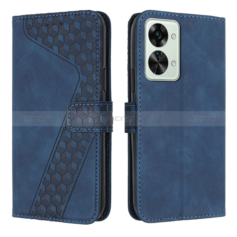 Custodia Portafoglio In Pelle Cover con Supporto H04X per OnePlus Nord 2T 5G Blu