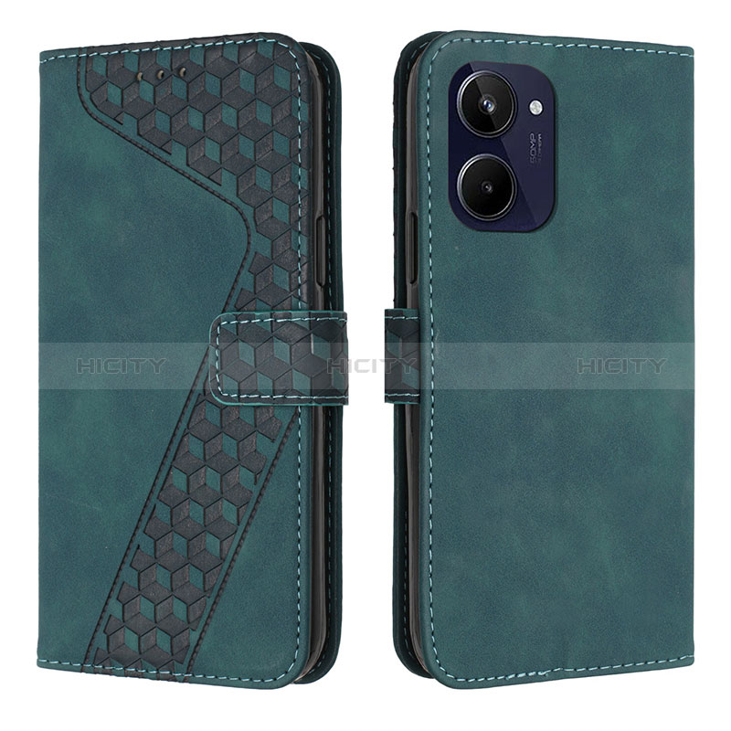 Custodia Portafoglio In Pelle Cover con Supporto H04X per Realme 10 4G Verde