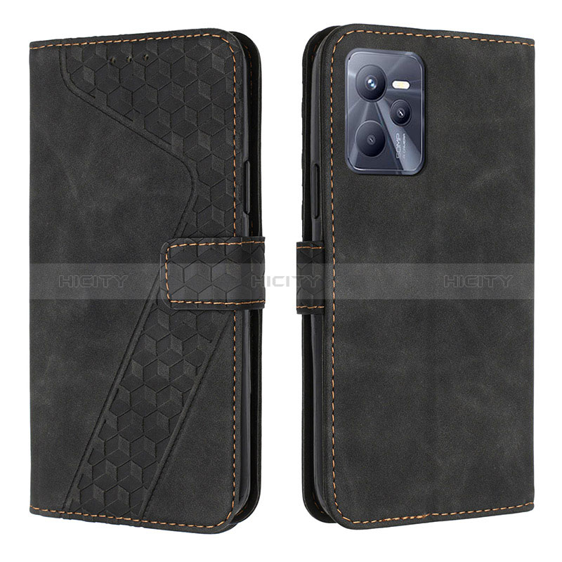 Custodia Portafoglio In Pelle Cover con Supporto H04X per Realme C35 Nero