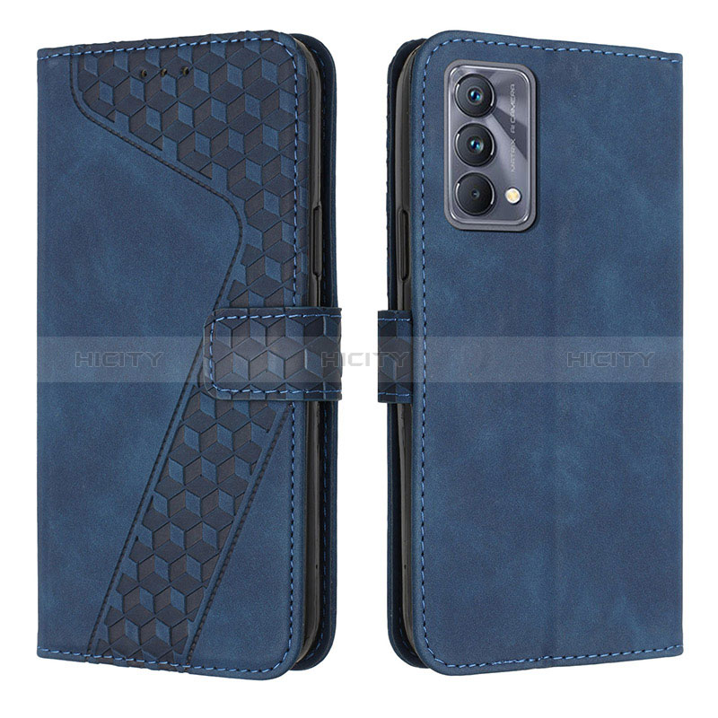 Custodia Portafoglio In Pelle Cover con Supporto H04X per Realme GT Master 5G Blu