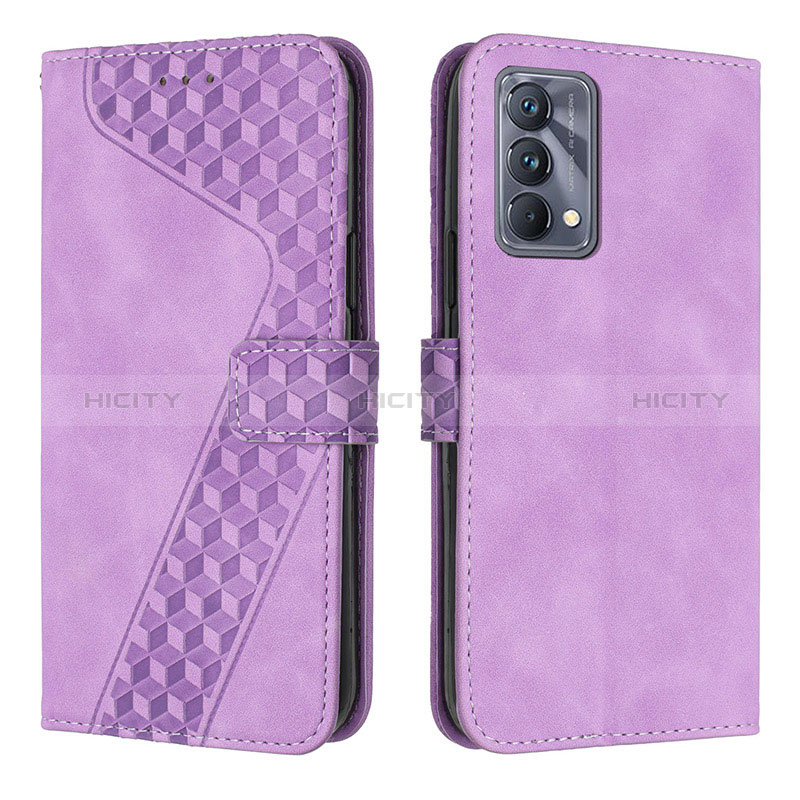 Custodia Portafoglio In Pelle Cover con Supporto H04X per Realme GT Master 5G Viola