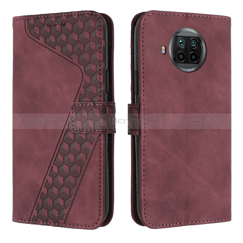 Custodia Portafoglio In Pelle Cover con Supporto H04X per Xiaomi Mi 10i 5G Rosso Rosa