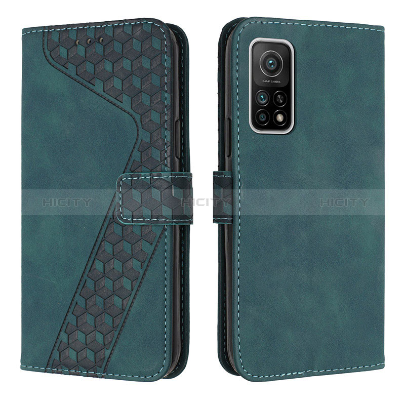 Custodia Portafoglio In Pelle Cover con Supporto H04X per Xiaomi Mi 10T Pro 5G Verde