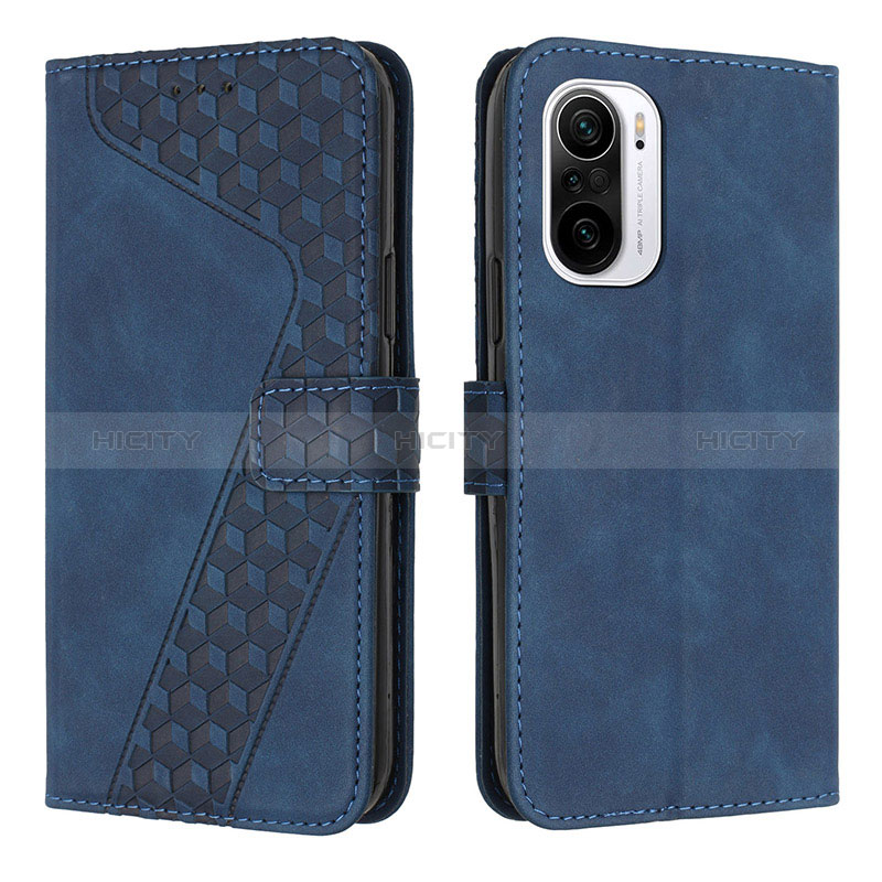 Custodia Portafoglio In Pelle Cover con Supporto H04X per Xiaomi Mi 11X Pro 5G Blu