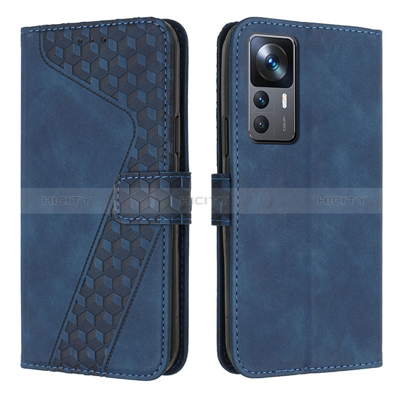 Custodia Portafoglio In Pelle Cover con Supporto H04X per Xiaomi Mi 12T 5G Blu