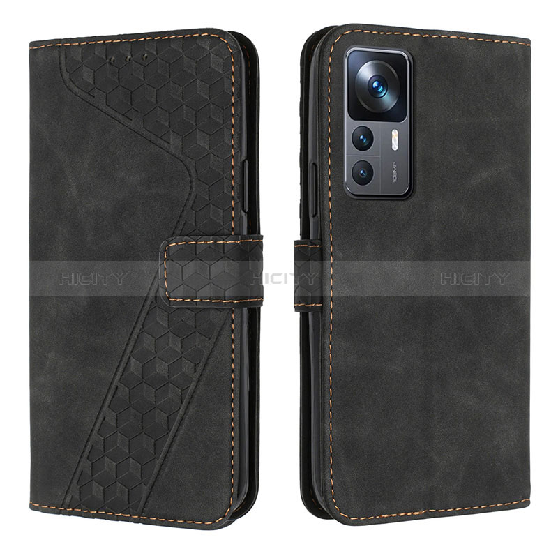 Custodia Portafoglio In Pelle Cover con Supporto H04X per Xiaomi Mi 12T Pro 5G Nero