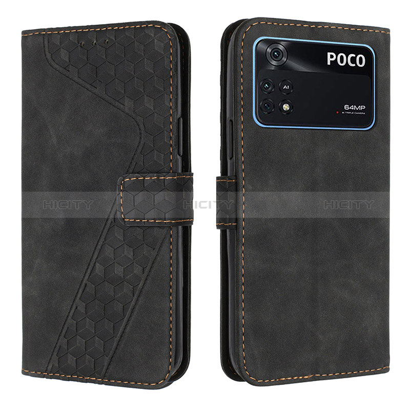 Custodia Portafoglio In Pelle Cover con Supporto H04X per Xiaomi Poco M4 Pro 4G