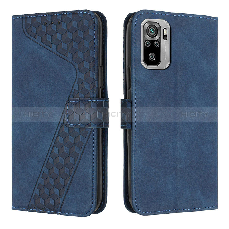 Custodia Portafoglio In Pelle Cover con Supporto H04X per Xiaomi Poco M5S Blu