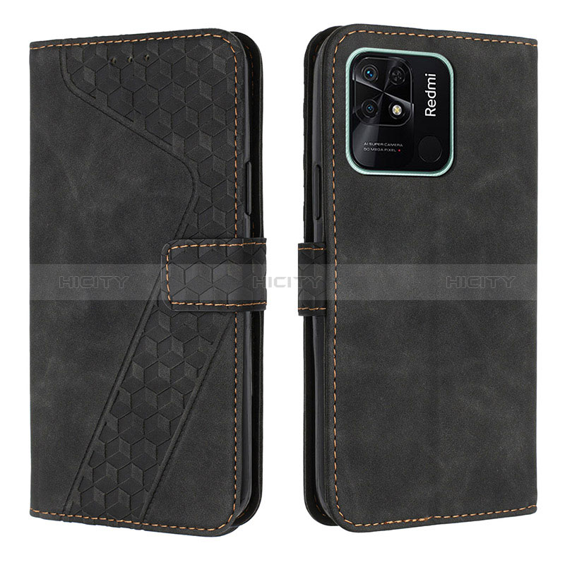 Custodia Portafoglio In Pelle Cover con Supporto H04X per Xiaomi Redmi 10C 4G Nero