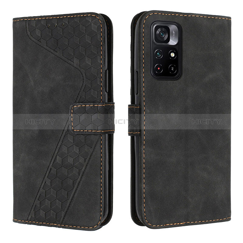 Custodia Portafoglio In Pelle Cover con Supporto H04X per Xiaomi Redmi Note 11S 5G Nero