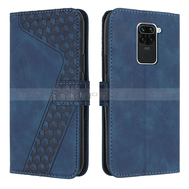 Custodia Portafoglio In Pelle Cover con Supporto H04X per Xiaomi Redmi Note 9 Blu