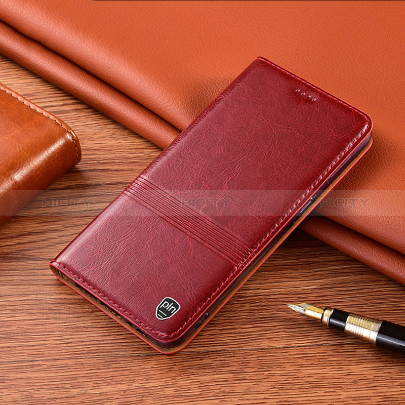 Custodia Portafoglio In Pelle Cover con Supporto H05P per Huawei Honor X8b Rosso
