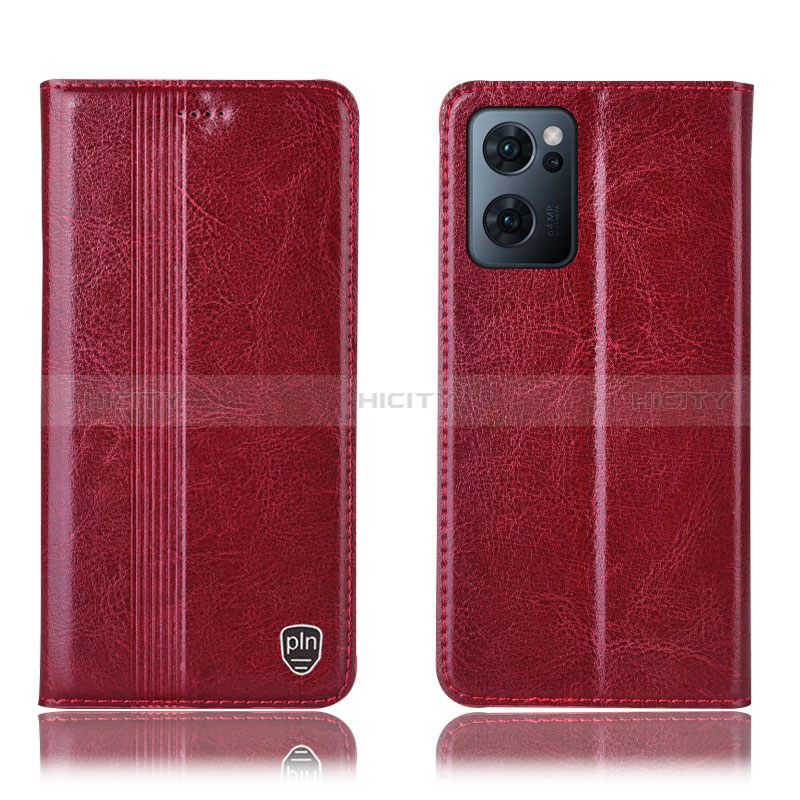 Custodia Portafoglio In Pelle Cover con Supporto H05P per OnePlus Nord CE 2 5G Rosso