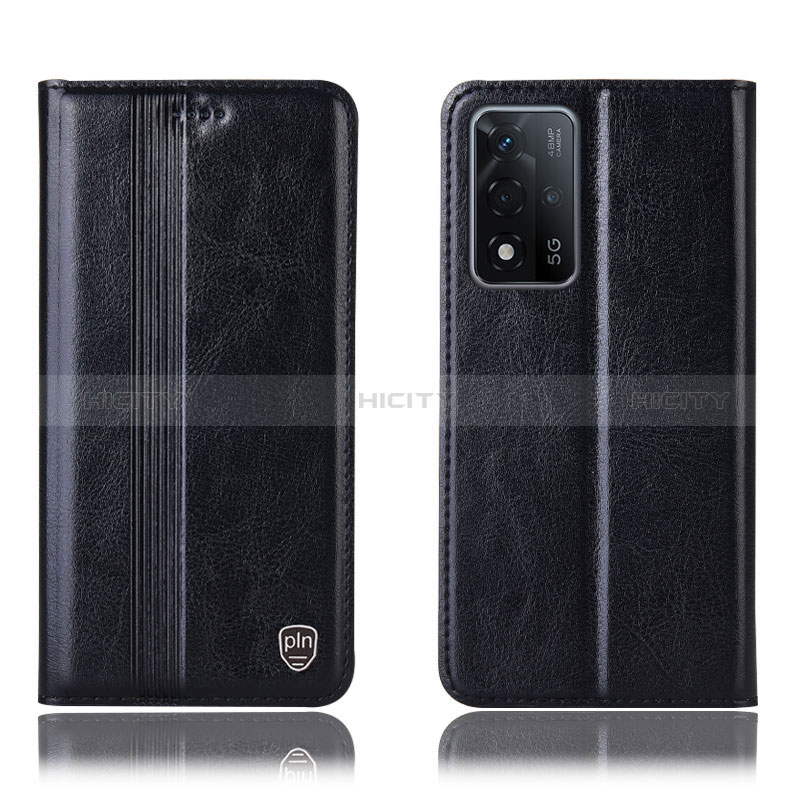 Custodia Portafoglio In Pelle Cover con Supporto H05P per Oppo A93s 5G Nero