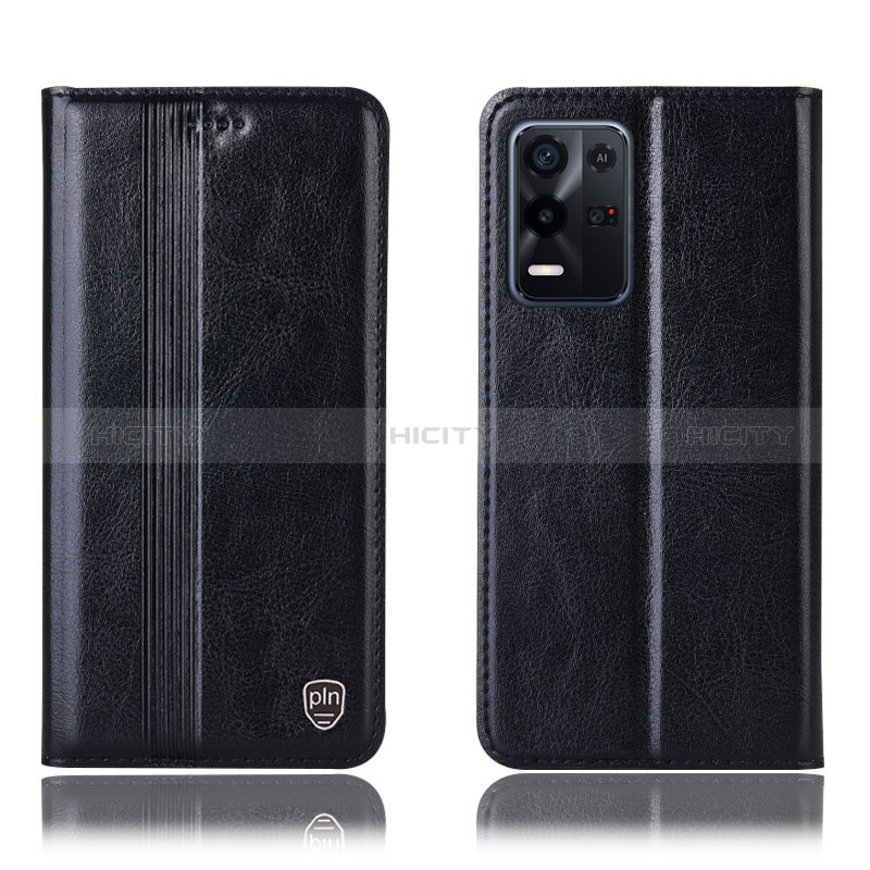 Custodia Portafoglio In Pelle Cover con Supporto H05P per Oppo K9X 5G Nero