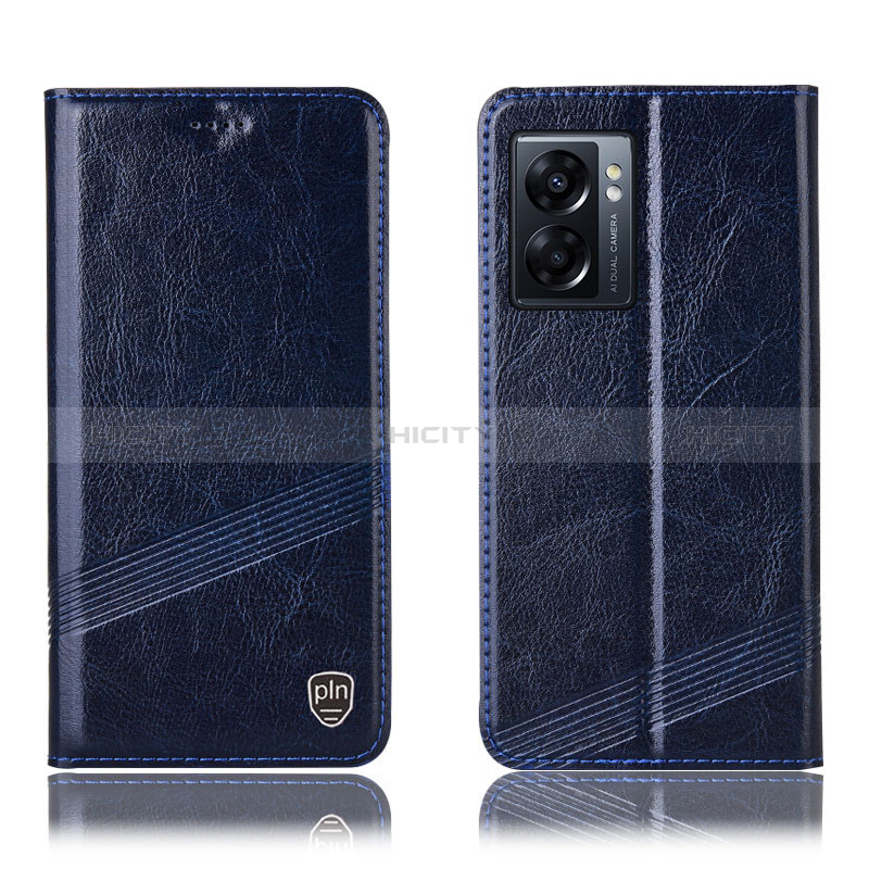 Custodia Portafoglio In Pelle Cover con Supporto H05P per Realme V23 5G Blu