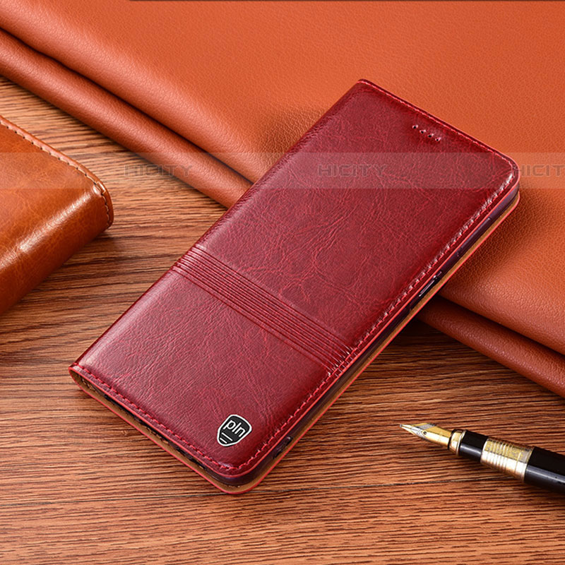 Custodia Portafoglio In Pelle Cover con Supporto H05P per Samsung Galaxy F62 5G Rosso